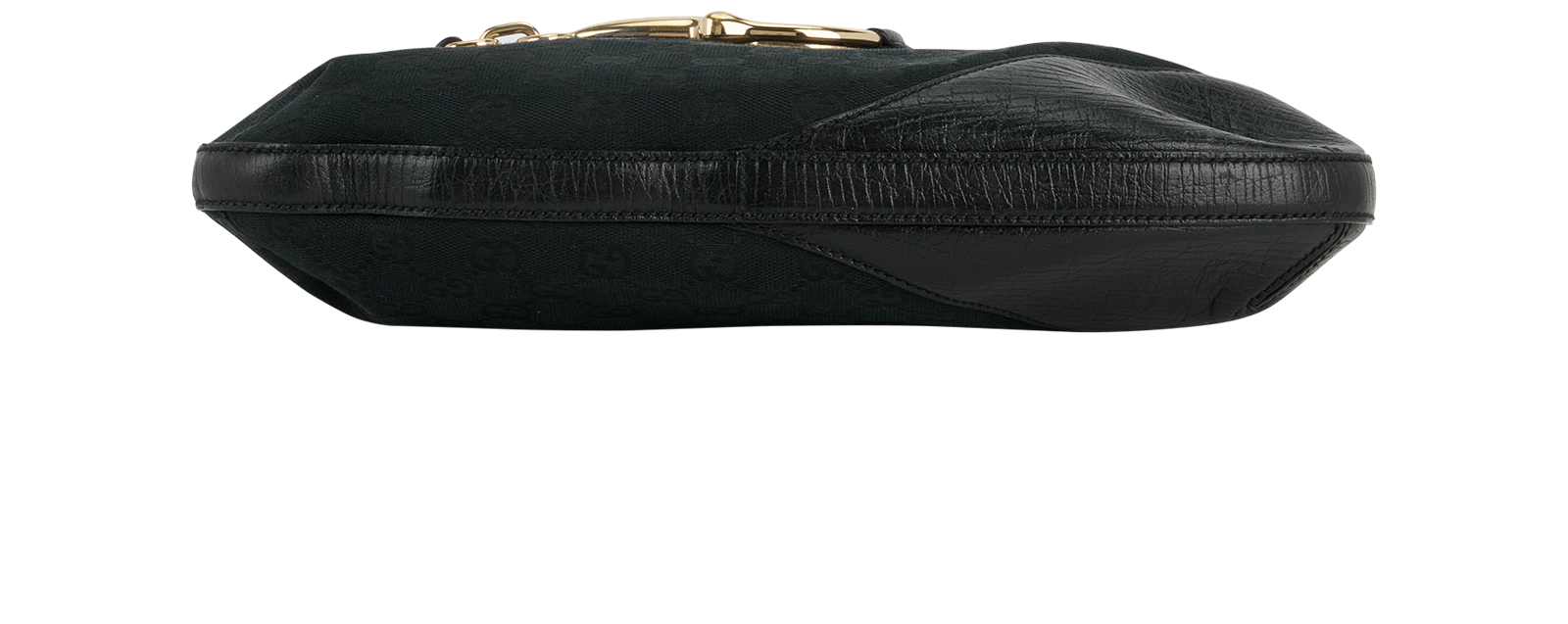 GG Horsebit Hasler Hobo, &pound;375, Handbags, Black, Canvas, Top view